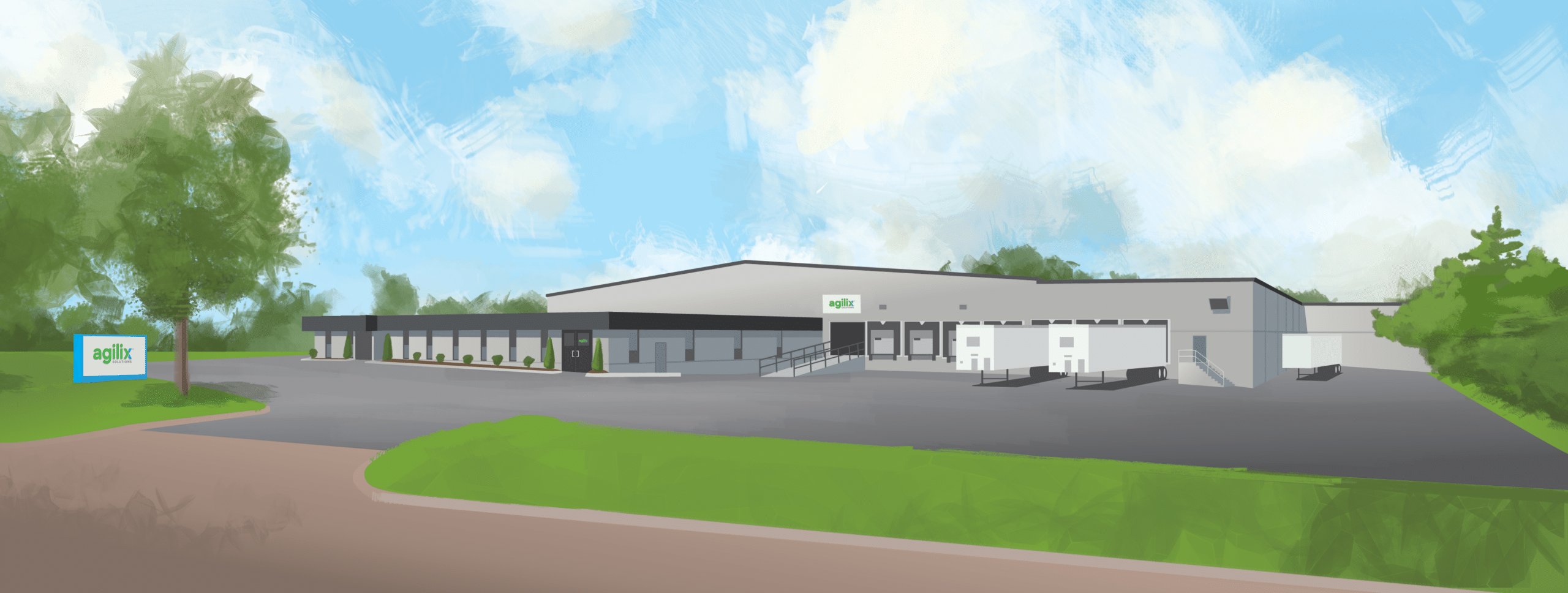 A drawn rendering of Agilix Solutions' new Kansas City facility