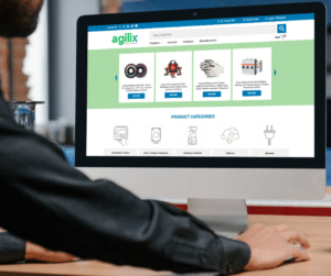 Customer uses Agilix Solutions' new online portal called My.GoAgilix on a desktop computer.