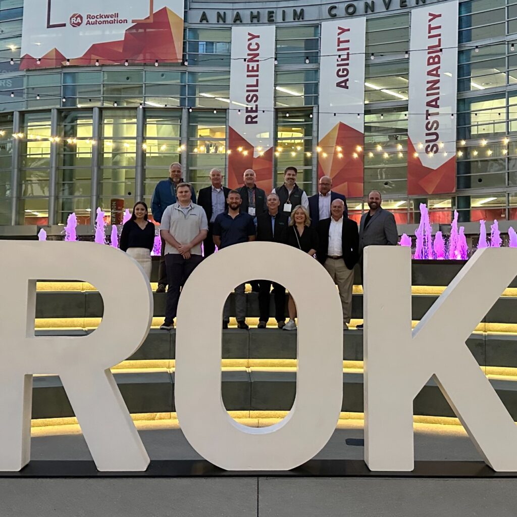 Agilix Solutions team poses outside of Rockwell Automation Fair 2025 in Anaheim, CA. 